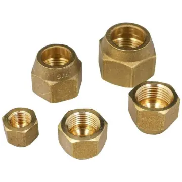 Glosok Durable Brass Hex Nuts for High Precision Machining - Easy Install Hexagon Inserts