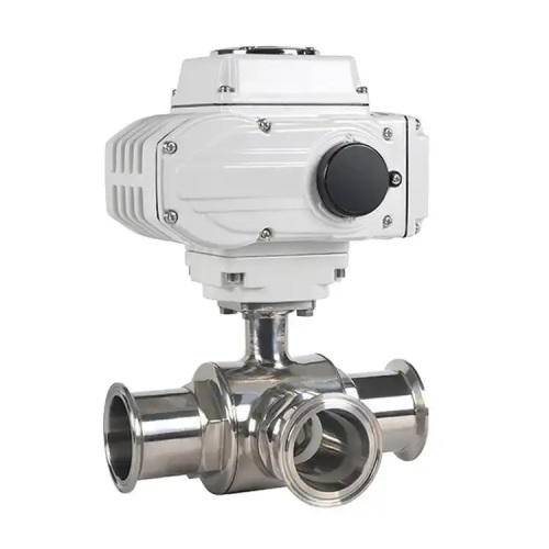 Stainless Steel Sanitary3 Way Clamp Electric Ball Valve