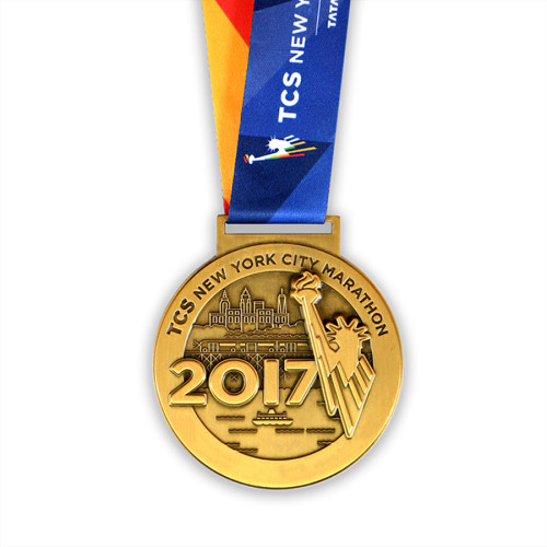 Médaille de marathon de New York Metal personnalisé