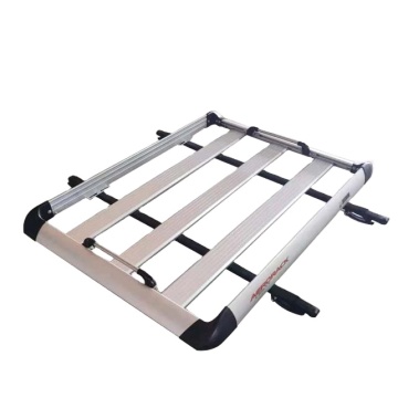 Universal Aluminum Roof Rack with Flat Bracket - High Quality Silver/Black