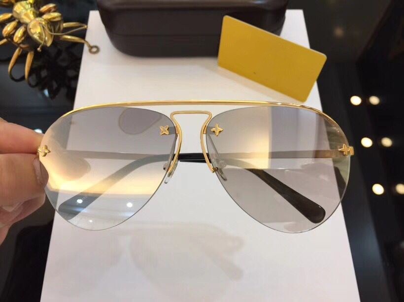 Semi Rimless Oval Sunglasses