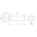 Drawing Hex Socket Head Cap Screw