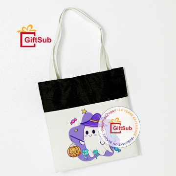 Sublimation Sublimation Regali di Halloween: tote borse per caramelle in poliestere per sublimazione arancione per bambini per dolcetto o scherzetto