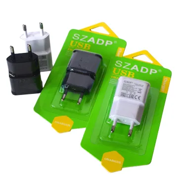 EU Premium Portable Mobile Phone Chargers for Fast Charging - 5V 1A 2A with USB Cable