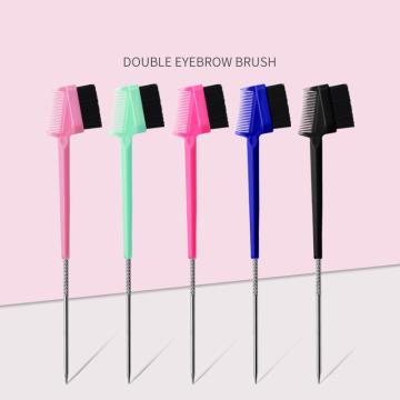 Hair Styling Comb Set with Eyebrow Brush, Rat Tail Comb, and Edge Control Brush