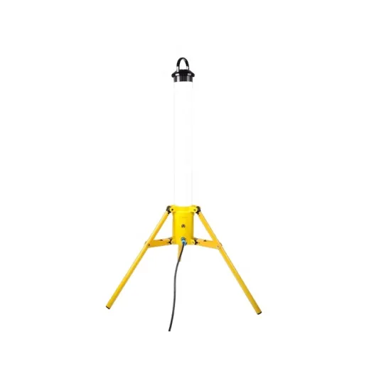 Outdoor Waterproof Portable LED Work Light with Tripod Legs and Collapsible Design - 360 Degree Cylindrical Battery-Powered Lamp