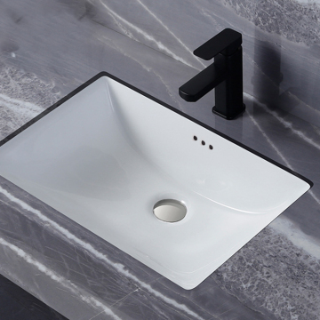 Minimalist Ceramic Vanity Basin for Undermount Bathroom Sink