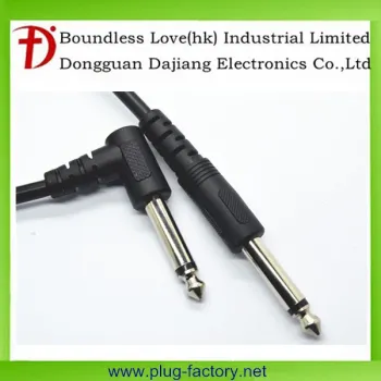 Black 6.35MM Male audio video cable