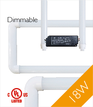 Dlc U Bent 2ft 18W LED T8 Tube