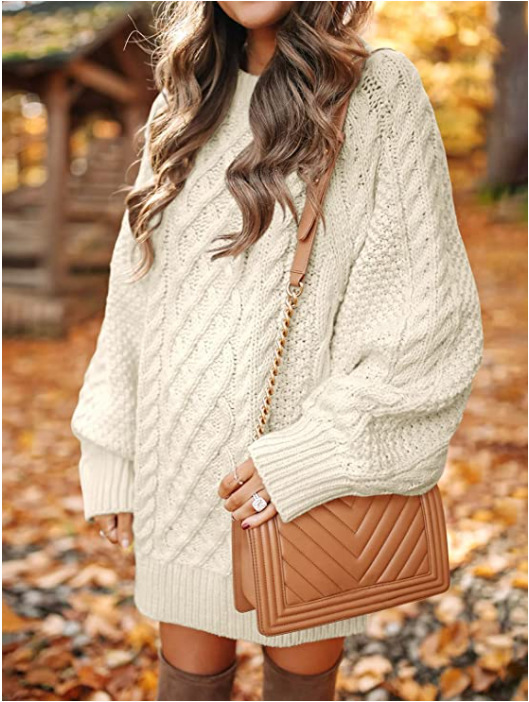 Women's Casual Knitted Oversized Sweater Dress