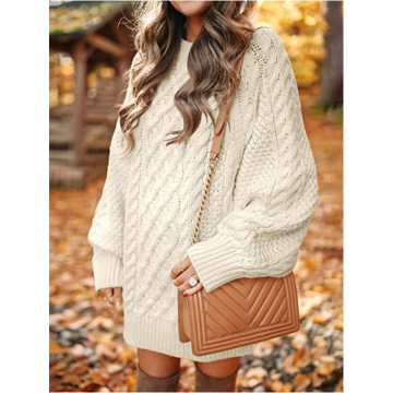 Women's Casual Knitted Oversized Sweater Dress