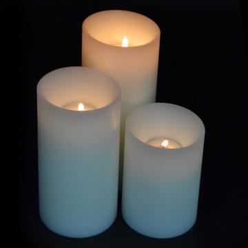 White Resin Hurricane Artificial Tea Light Candle Holders