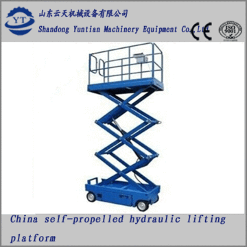 China self-propelled hydraulic lifting platform