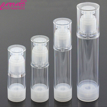 Clear airless bottle, airless dispenser bottle