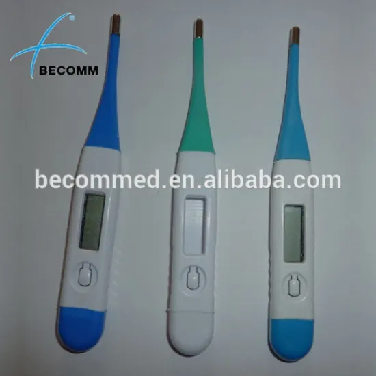 Digital clinical thermometer with flexible tip