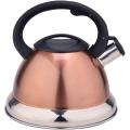 Brown Mirror Stainless Steel Whistling Tea Kettle