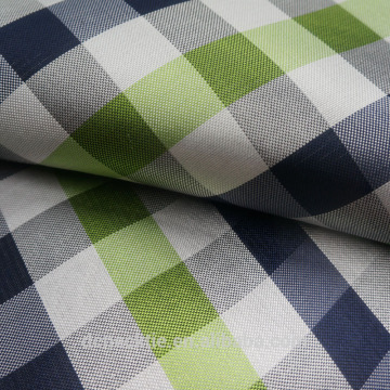 checked green cheap silk fabric