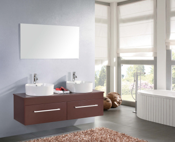 High Quality Wall Mirror MDF Double Sink Bathroom Vanity
