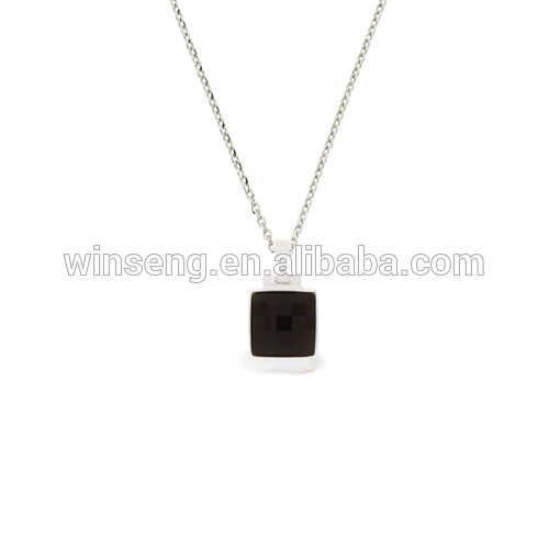 New Fashion Jewelry 925 sterling silver Black Chessboard Necklace with Crystals from SWAROVSKI