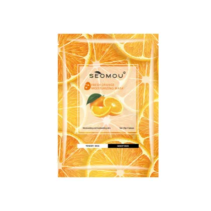SEOMOU Organic Vegan Fruit Mask: Whitening, Moisturizing, and Pore Minimizing Korean Facial Sheet Mask
