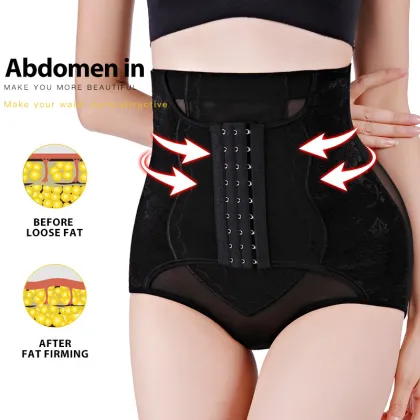 High Waist Shaper Pants with 3-Row Hooks for Postpartum Body Shaping