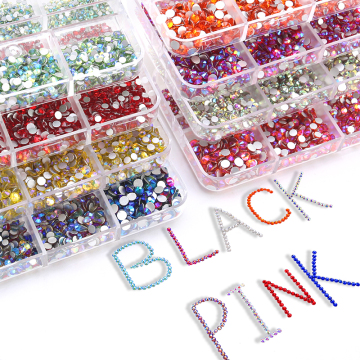 QIAO 1728PCS Mix Sizes Rhinestones Crystal Set for Decorations & Nail Art