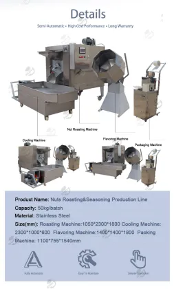 Commercial Peanuts and Almonds Seasoning and Processing Equipment