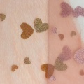 Goldherz-Glitzer-Polyester-Mesh für Mädchenkleid