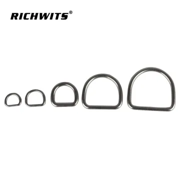 Stainless Steel Webbing Bag D Ring Metal Luggage Ring Buckle Welded Tie Down D Ring