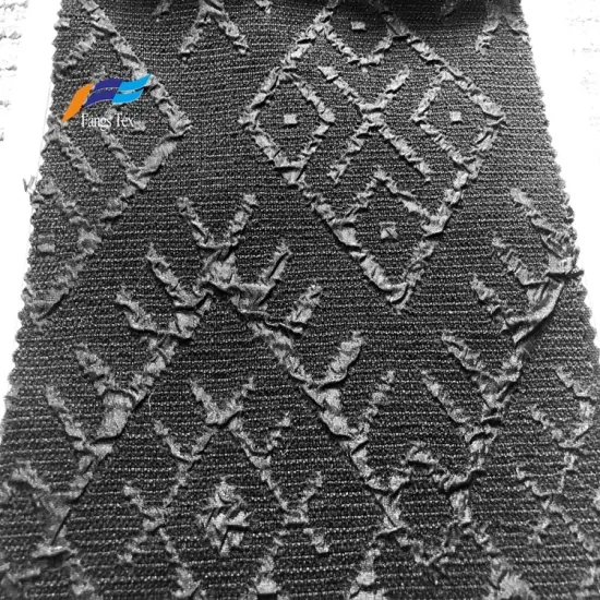 Polyester fokuro jacquard fabric with formal black