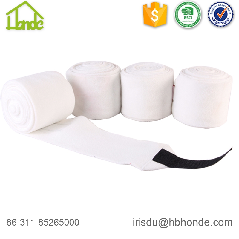 white polar fleece horse bandage white polar fleece horse bandage