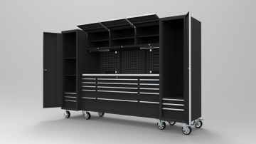 Combinazione di stoccaggio del garage nero safewell
