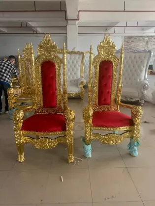 Golden Luxury Royal Bridal Wedding Throne Chairs: The Ultimate Symbol of Elegance