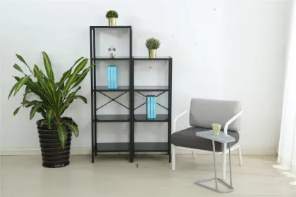 metal bookshelves temper glass