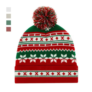 High Quality Unisex Winter Party Hat - Knitted Christmas Beanie with Pom Pom