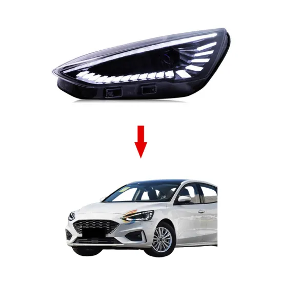 XT Upgrade LED Hawkeye Design Bifocal Lens Headlights for Ford Focus 2018-2023