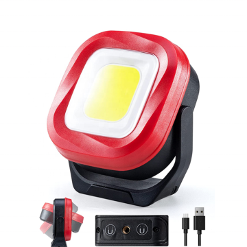 Wason 2023 20W COB 1000 Lumens Type-C Rechargeable Magnetic Work Light For Car Repair, Camping, Emergency & Job Site Lighting