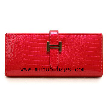 Fashion Real Leather Wallet for Lady (MH-2064 fushia)