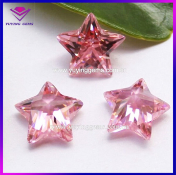 Colorful Star Shape Cubic Zirconia Gemstone Loose Synthetic CZ Stone Factory Price