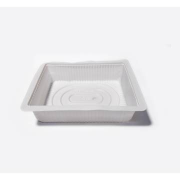 Fully biodegradable white lunch box