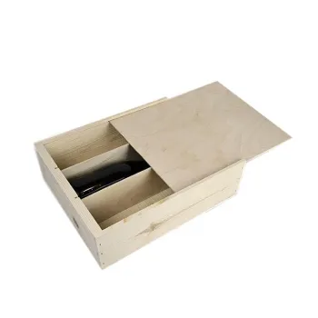 Custom High Quality 3 Bottle Wooden Wine Packaging Box