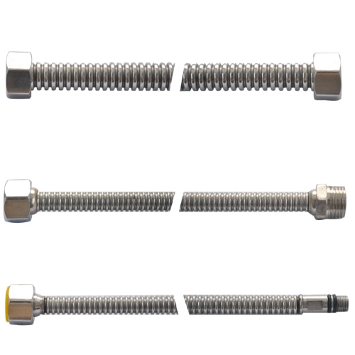 Nylon SS braided hose with brass nuts