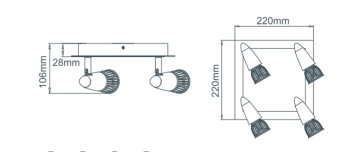 Ceiling Surface Mounted Adjustable Led Downlight