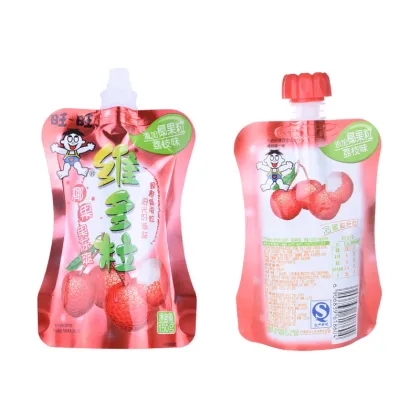 offset printing plastic zip lock spout drink pack