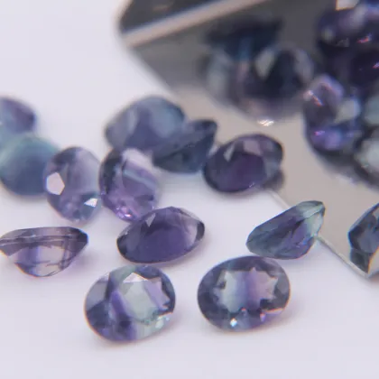 Colored Fluorite Loose Stone Crystal Oval Various Shapes