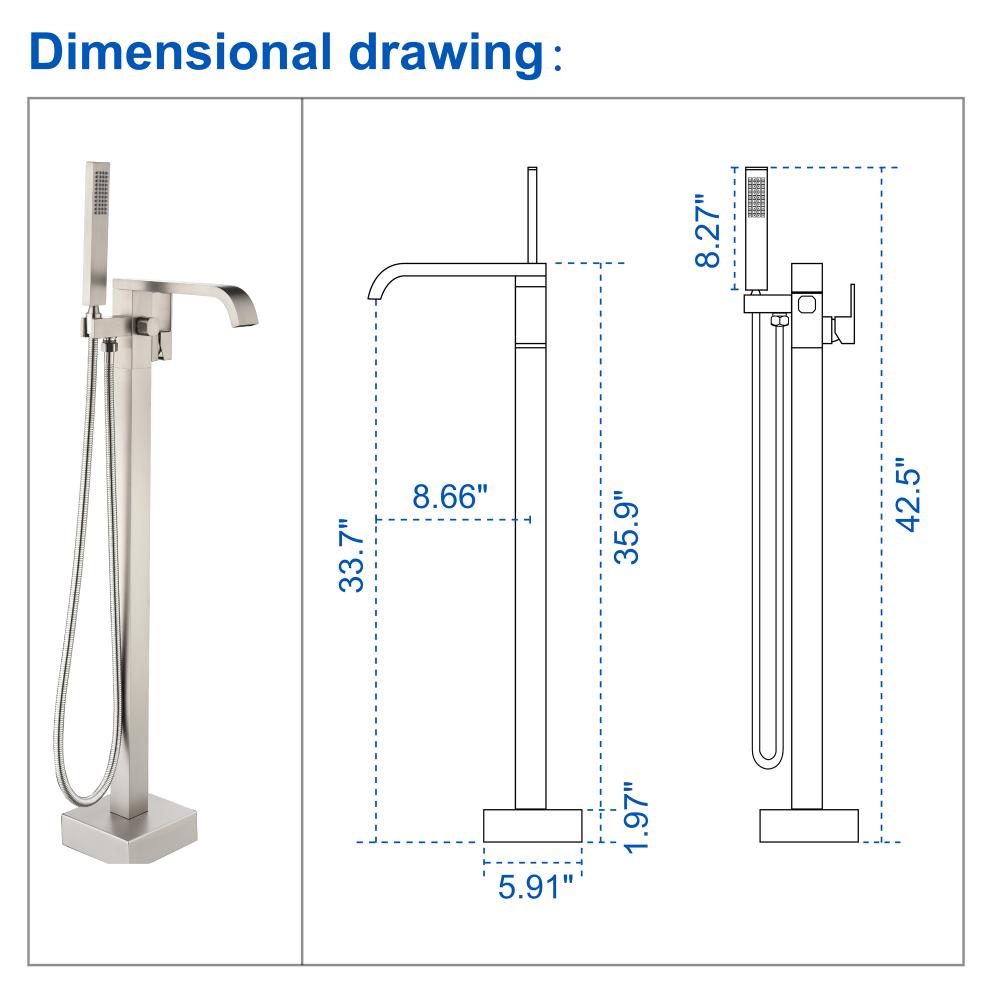 waterfall tub faucet 18004bn 6