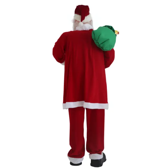 Christmas Interior Decoration Polyester Plush Upright Santa