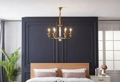 Elegant Indoor Lighting Iron Chandelier American Style