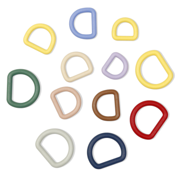 Durable Zinc Alloy D-Ring Coated Plastic No-Rust Buckle - 16mm/20mm/25mm for Dog Collar Leash Harness