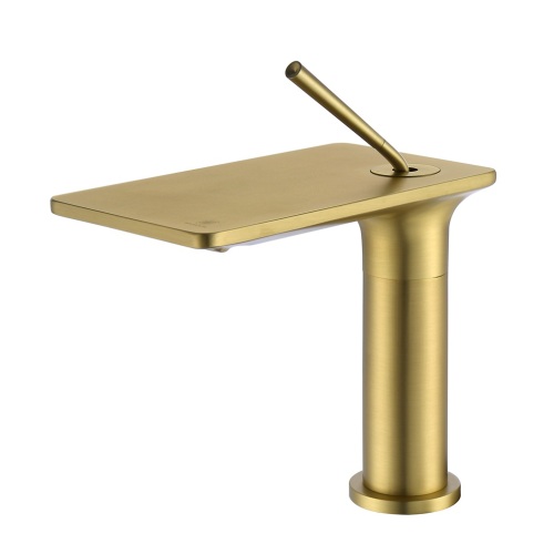 Waterfall Gold Single Handle Basin Faucet